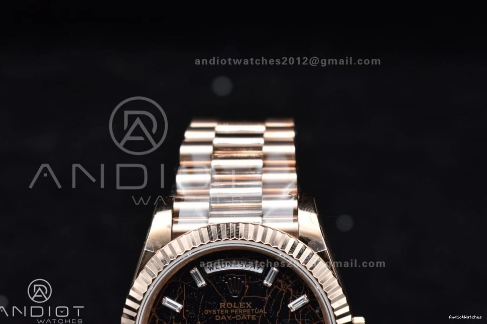 A President DayDate Dial GMF Crystal RG 904L Bracelet 40 Steel Markers 706 On Meteorite Bright 0506